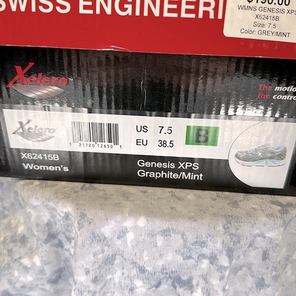 Xelero Genesis XPS Gray/Mint Swiss Technology Performance Athletics WMS 7.5M✨NEW - Picture 15 of 16